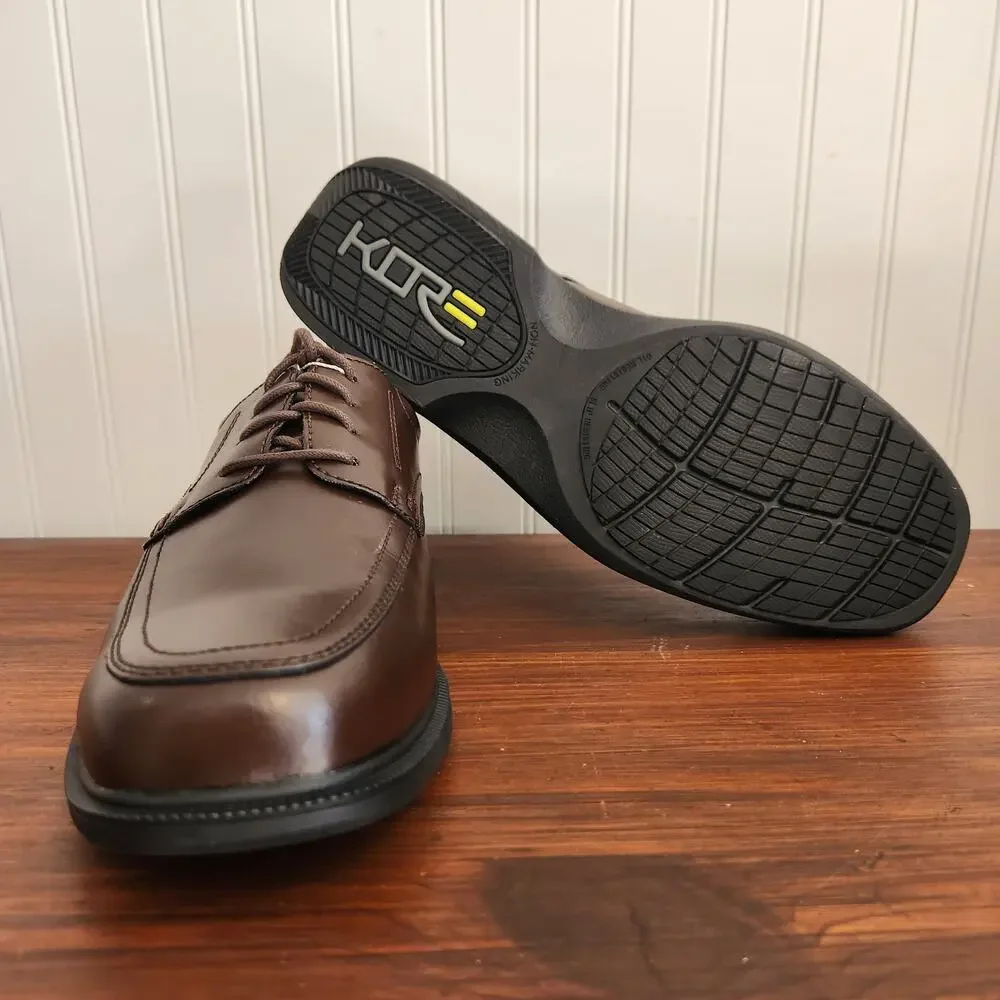 Nunn Bush Men's Size 11 Wide Fit Kore Dark Brown Comfort Dress‎ Shoes New